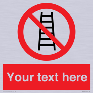 Custom No Ladders Sign